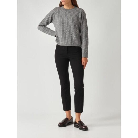 Max Mara Ussuri Cable Knit Sweater In Virgin Wool - NWT